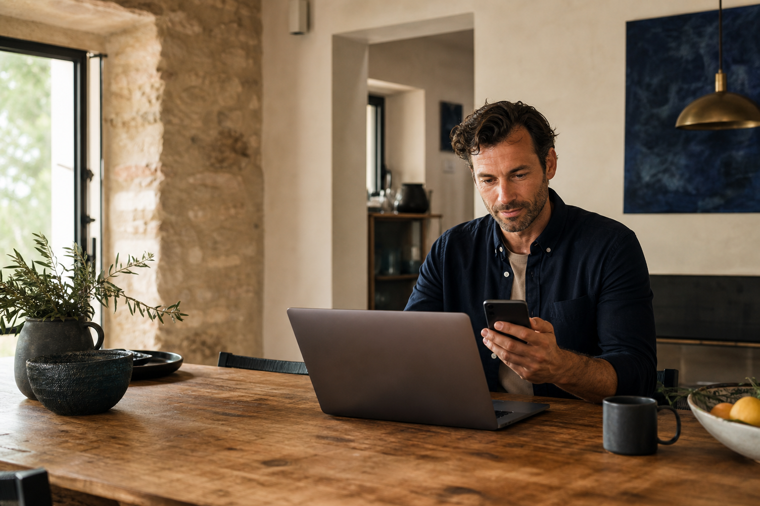 A vacation-rental host reviewing guest communication